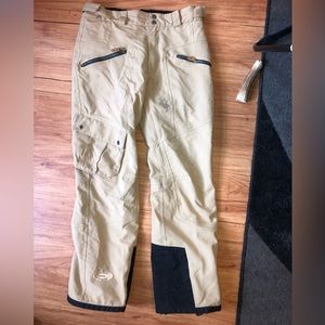 tan eider ski / snow pants Medium